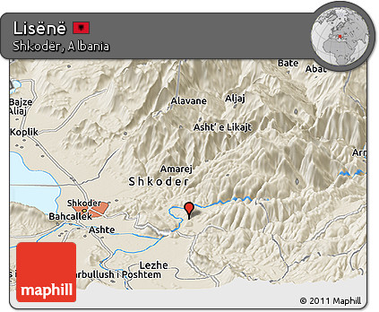 Shaded Relief Panoramic Map of Lisënë