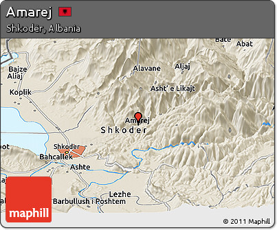 Shaded Relief Panoramic Map of Amarej