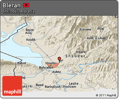 Shaded Relief Panoramic Map of Bleran