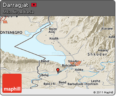 Shaded Relief Panoramic Map of Darragjat