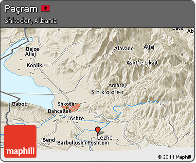 Shaded Relief Panoramic Map of Paçram