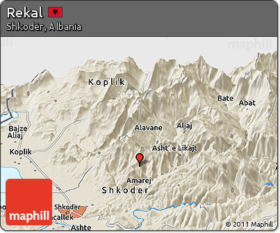 Shaded Relief Panoramic Map of Rekal