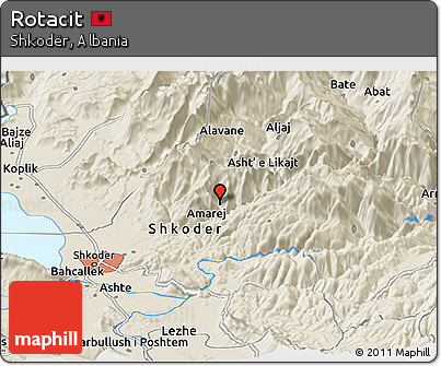 Shaded Relief Panoramic Map of Rotacit