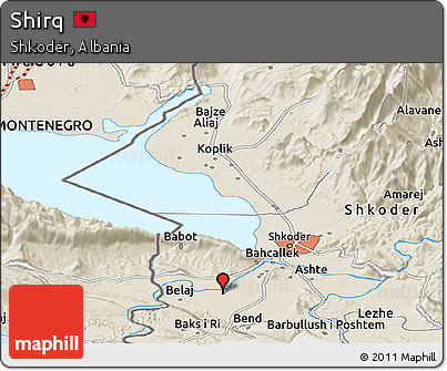 Shaded Relief Panoramic Map of Shirq