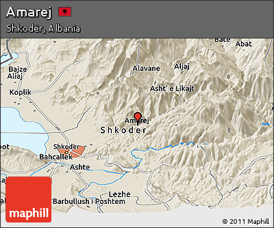 Shaded Relief Panoramic Map of Amarej