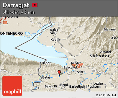 Shaded Relief Panoramic Map of Darragjat