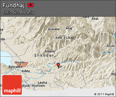 Shaded Relief Panoramic Map of Fundhaj