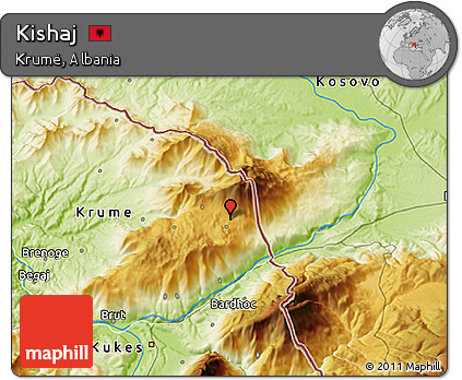 Physical 3D Map of Kishaj