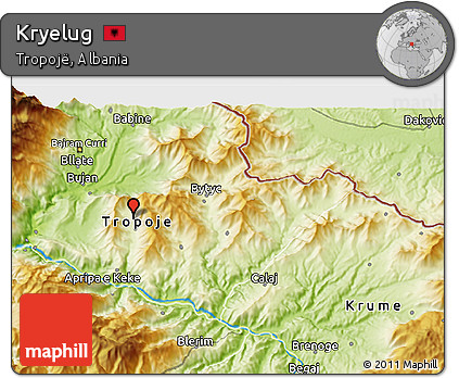 Physical 3D Map of Kryelug