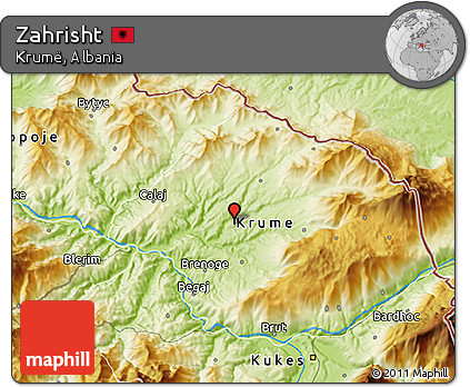 Physical 3D Map of Zahrisht