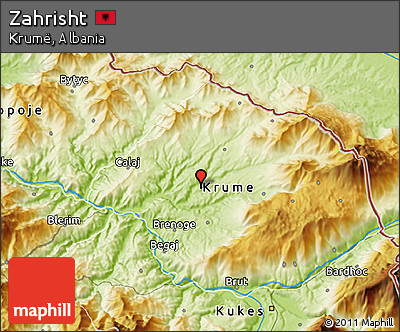 Physical 3D Map of Zahrisht