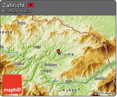 Physical 3D Map of Zahrisht