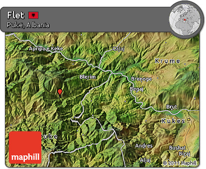 Satellite 3D Map of Flet