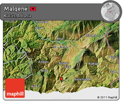 Satellite 3D Map of Malqenë