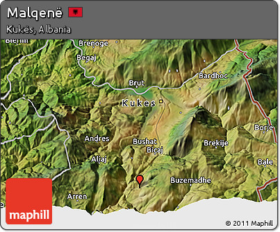 Satellite 3D Map of Malqenë