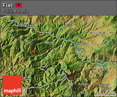 Satellite 3D Map of Flet