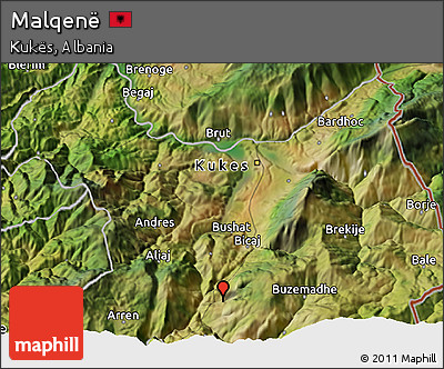Satellite 3D Map of Malqenë