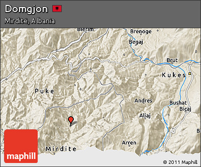 Shaded Relief 3D Map of Domgjon