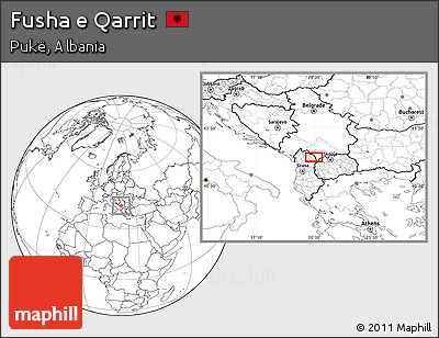 Blank Location Map of Fusha E Qarrit