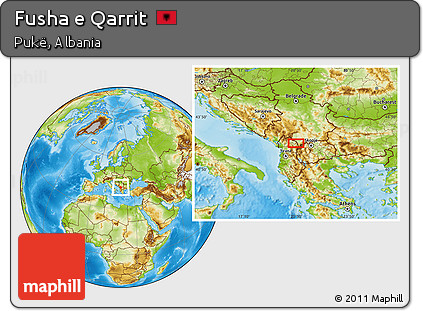 Physical Location Map of Fusha E Qarrit