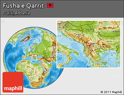 Physical Location Map of Fusha E Qarrit