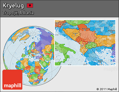 Political Location Map of Kryelug