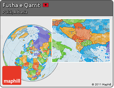 Political Location Map of Fusha E Qarrit