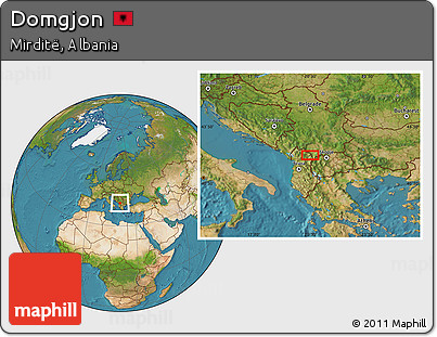 Satellite Location Map of Domgjon