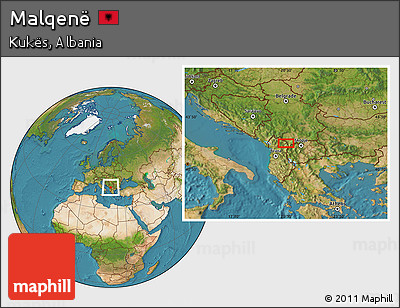 Satellite Location Map of Malqenë