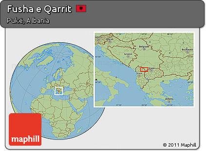 Savanna Style Location Map of Fusha E Qarrit
