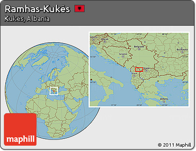 Savanna Style Location Map of Ramhas-Kukës