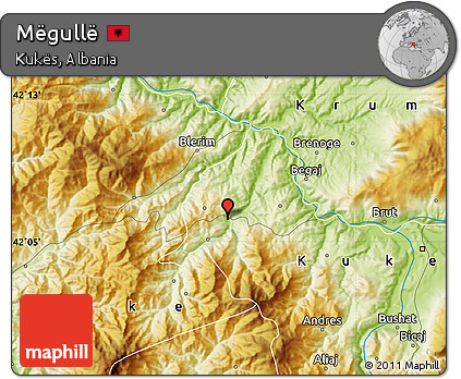 Physical Map of Mëgullë