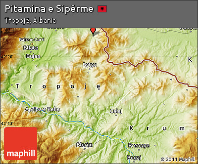 Physical Map of Pitamina E Sipërme