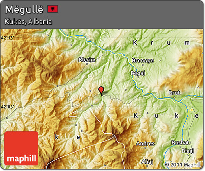 Physical Map of Mëgullë