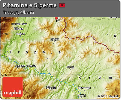 Physical Map of Pitamina E Sipërme