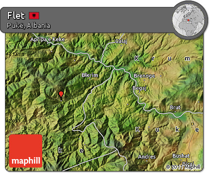 Satellite Map of Flet