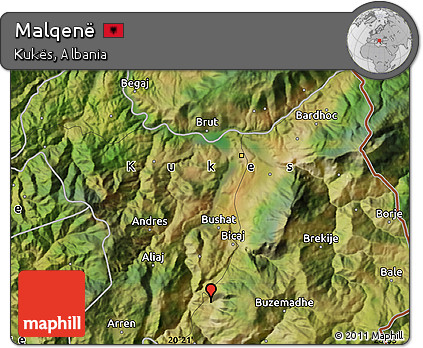 Satellite Map of Malqenë