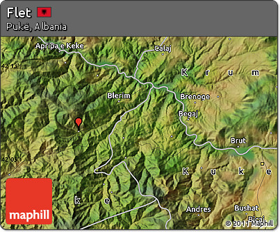 Satellite Map of Flet