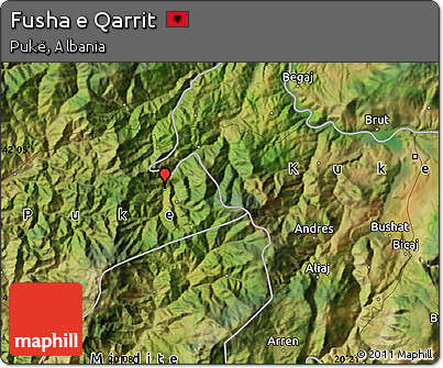 Satellite Map of Fusha E Qarrit