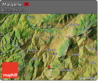 Satellite Map of Malqenë