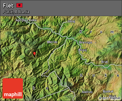Satellite Map of Flet