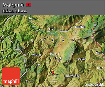 Satellite Map of Malqenë