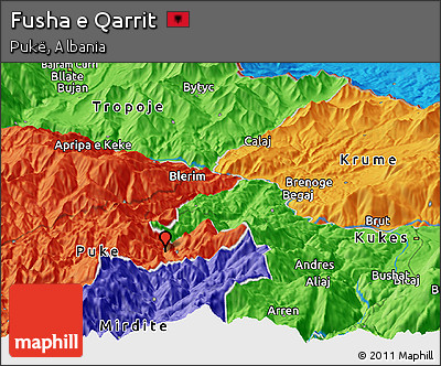 Political Panoramic Map of Fusha E Qarrit