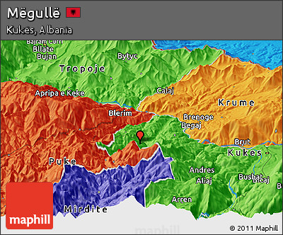 Political Panoramic Map of Mëgullë
