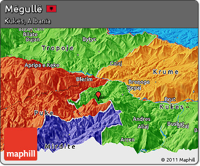 Political Panoramic Map of Mëgullë
