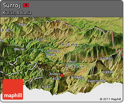Satellite Panoramic Map of Surroj