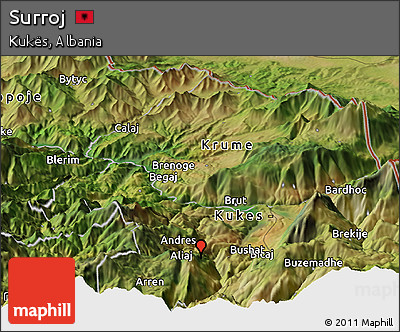 Satellite Panoramic Map of Surroj