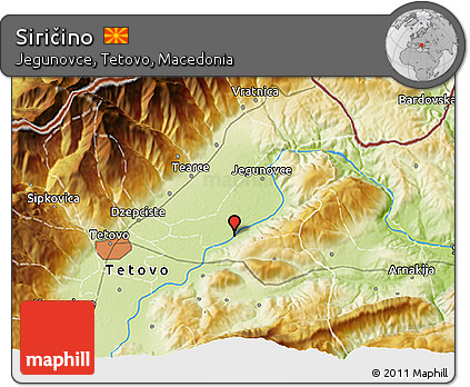Physical 3D Map of Siričino
