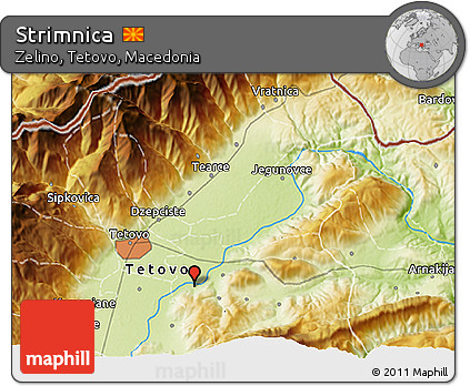 Physical 3D Map of Strimnica