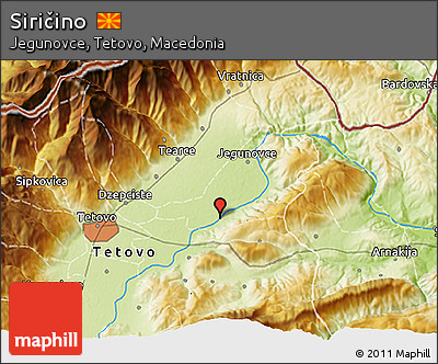 Physical 3D Map of Siričino